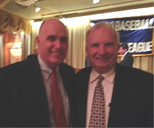 Ralph Addonizio, ACBL Commissioner with Tom Bonekemper, ACBL President at the recent Forty-Ninth Annual Dinner of the New York Professional Baseball Hot Stove League